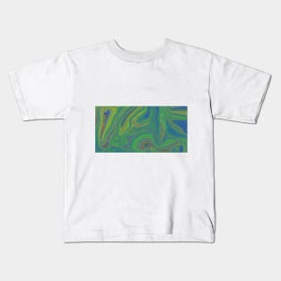 Greenish art piece. Kids T-Shirt